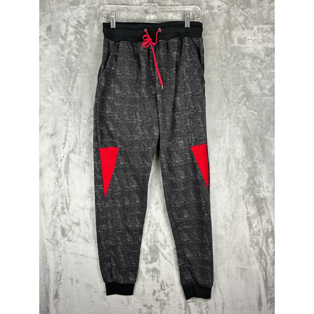 Kroix Men's Charcoal Heather‎ Red Accent Jogger Sweatpants Size L
